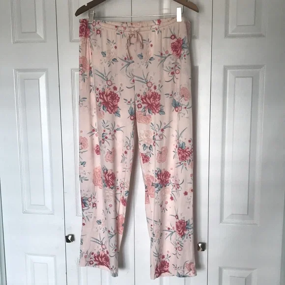 Flora Nikrooz Pink Floral Pajama Pants Size L - Picture 8 of 8